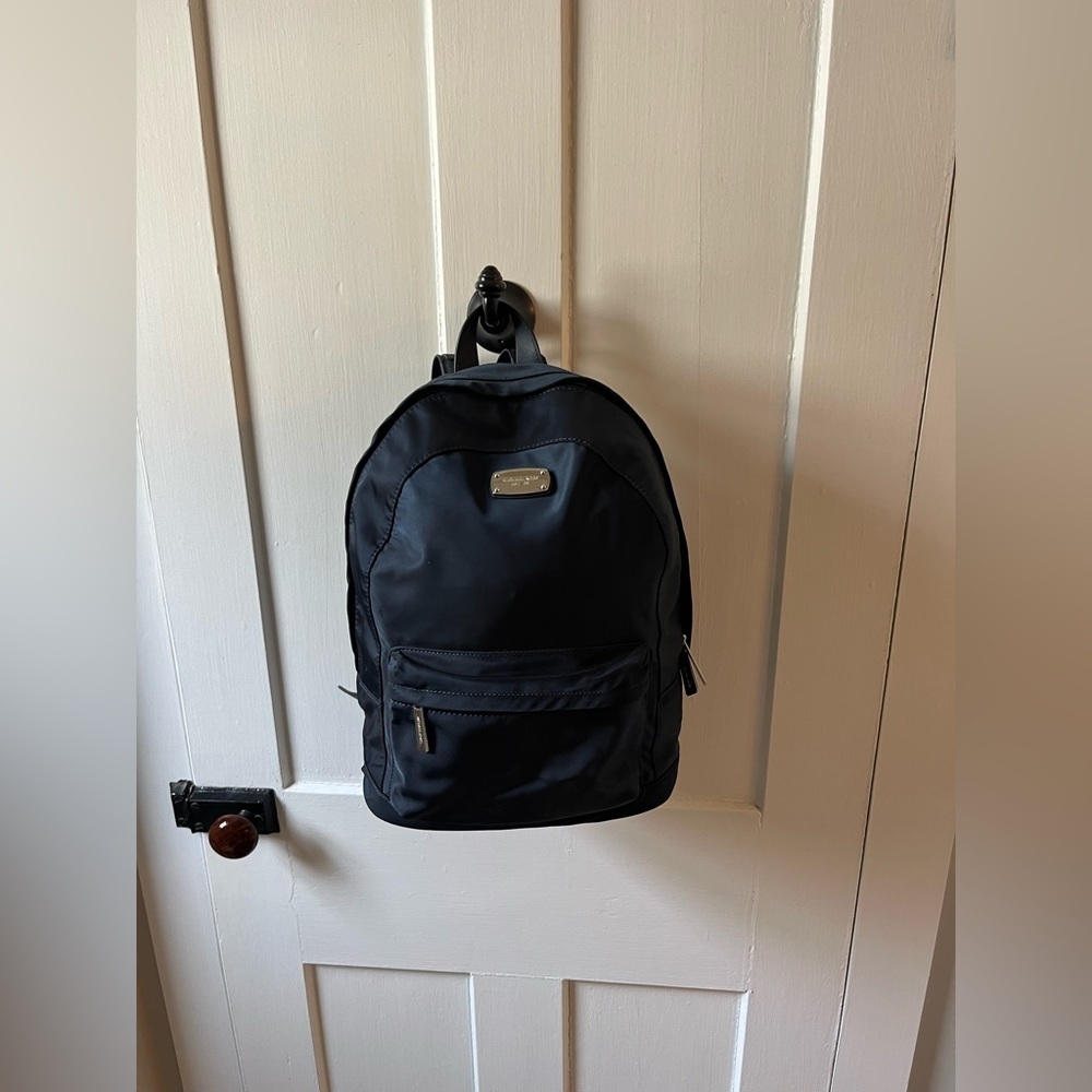 Michael Kors Jet Set Large Nylon Backpack Navy Blue
